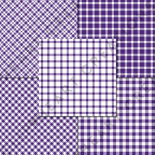 Load image into Gallery viewer, Buffalo Plaid Seamless Digital Papers - Purple