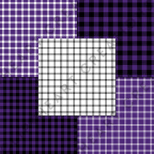 Load image into Gallery viewer, Buffalo Plaid Seamless Digital Papers - Purple