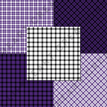 Load image into Gallery viewer, Buffalo Plaid Seamless Digital Papers - Purple