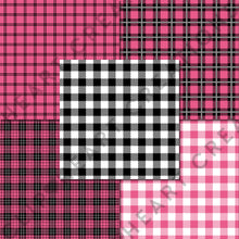 Load image into Gallery viewer, Buffalo Plaid Seamless Digital Papers - Raspberry