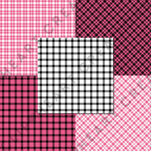 Load image into Gallery viewer, Buffalo Plaid Seamless Digital Papers - Raspberry