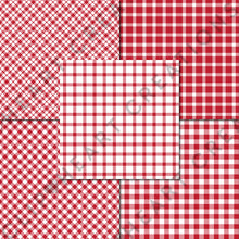 Load image into Gallery viewer, Buffalo Plaid Seamless Digital Papers - Red