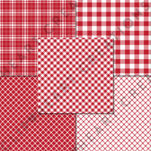 Load image into Gallery viewer, Buffalo Plaid Seamless Digital Papers - Red