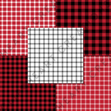 Load image into Gallery viewer, Buffalo Plaid Seamless Digital Papers - Red