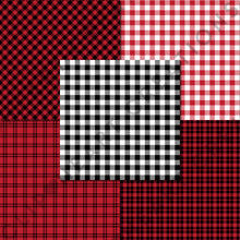 Load image into Gallery viewer, Buffalo Plaid Seamless Digital Papers - Red