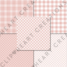 Load image into Gallery viewer, Buffalo Plaid Seamless Digital Papers - Rose Gold