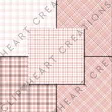 Load image into Gallery viewer, Buffalo Plaid Seamless Digital Papers - Rose Gold