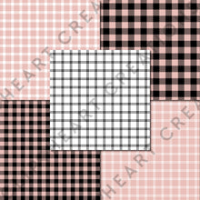 Load image into Gallery viewer, Buffalo Plaid Seamless Digital Papers - Rose Gold