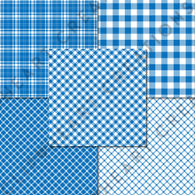 Load image into Gallery viewer, Buffalo Plaid Seamless Digital Papers - Royal Blue