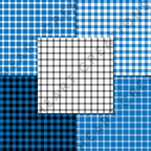 Load image into Gallery viewer, Buffalo Plaid Seamless Digital Papers - Royal Blue