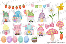 Load image into Gallery viewer, Easter Gnomes Watercolor Clip Art