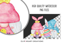 Load image into Gallery viewer, Easter Gnomes Watercolor Clip Art