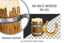 Load image into Gallery viewer, St Patrick's Day Watercolor Clip Art