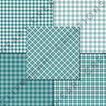 Load image into Gallery viewer, Buffalo Plaid Seamless Digital Papers - Teal