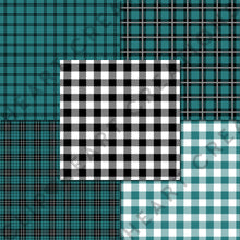 Load image into Gallery viewer, Buffalo Plaid Seamless Digital Papers - Teal