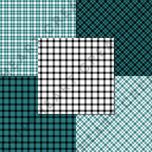 Load image into Gallery viewer, Buffalo Plaid Seamless Digital Papers - Teal