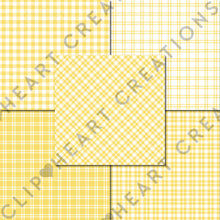 Load image into Gallery viewer, Buffalo Plaid Seamless Digital Papers - Yellow