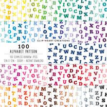 Load image into Gallery viewer, 100 Alphabet Pattern Papers (Color)