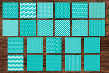 Load image into Gallery viewer, Aqua Scandi Doodle Papers