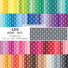 Load image into Gallery viewer, 100 Arrow Pattern Digital Papers (White)