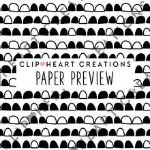 Load image into Gallery viewer, Black and White Scandi Doodle Papers