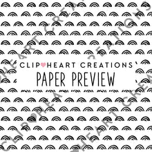 Load image into Gallery viewer, Black and White Scandi Doodle Papers