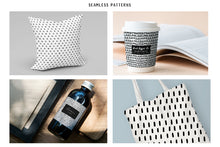 Load image into Gallery viewer, Black and White Scandi Doodle Papers