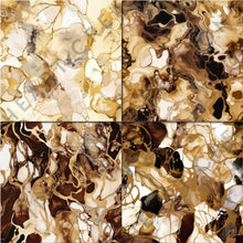 Load image into Gallery viewer, Brown Gold Alcohol Ink Seamless Digital Papers
