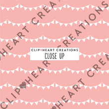 Load image into Gallery viewer, 100 Bunting Pattern Digital Papers (White)