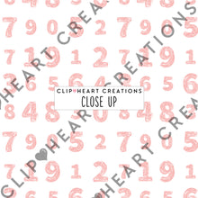 Load image into Gallery viewer, 100 Chalk Numbers Pattern Papers (Color)