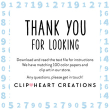 Load image into Gallery viewer, 100 Chalk Numbers Pattern Papers (Color)