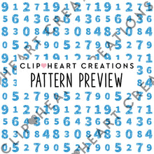 Load image into Gallery viewer, 100 Chalk Numbers Pattern Papers (Color)