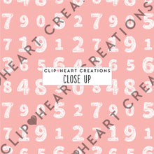 Load image into Gallery viewer, 100 Chalk Numbers Pattern Papers (White)