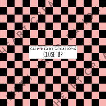 Load image into Gallery viewer, 100 Checkerboard Pattern Digital Papers (Black)