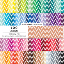 Load image into Gallery viewer, 100 Chevron Pattern Digital Papers