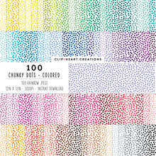 Load image into Gallery viewer, 100 Chunky Dots Pattern Digital Papers (Color)