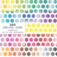 Load image into Gallery viewer, 100 Citrus Slices Pattern Digital Papers (Color)