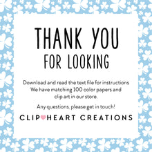 Load image into Gallery viewer, 100 Clovers Pattern Papers (White)