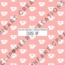 Load image into Gallery viewer, 100 Cups Pattern Digital Papers (White)