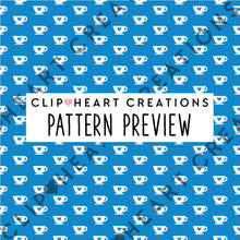 Load image into Gallery viewer, 100 Cups Pattern Digital Papers (White)