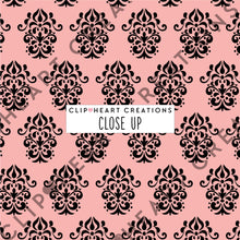 Load image into Gallery viewer, 100 Damask Patterns Digital Papers (Black)