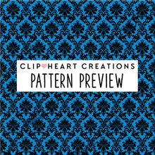 Load image into Gallery viewer, 100 Damask Patterns Digital Papers (Black)