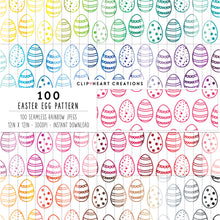 Load image into Gallery viewer, 100 Easter Egg Pattern Papers (Color)