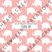 Load image into Gallery viewer, 100 Elephant Pattern Digital Papers (White)