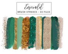 Load image into Gallery viewer, Emerald Brush Strokes