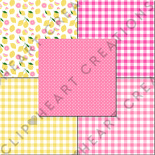 Load image into Gallery viewer, Pink Lemonade Seamless Digital Papers