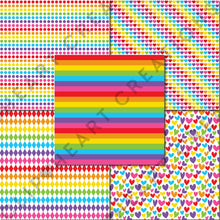 Load image into Gallery viewer, Rainbow Brights Seamless Digital Papers