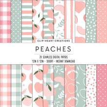 Load image into Gallery viewer, Peaches Seamless Digital Papers