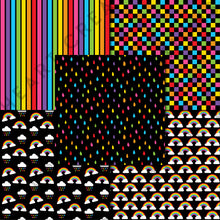 Load image into Gallery viewer, Rainbow Darks Seamless Digital Papers