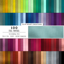 Load image into Gallery viewer, 100 Metallic Foil Texture Digital Papers